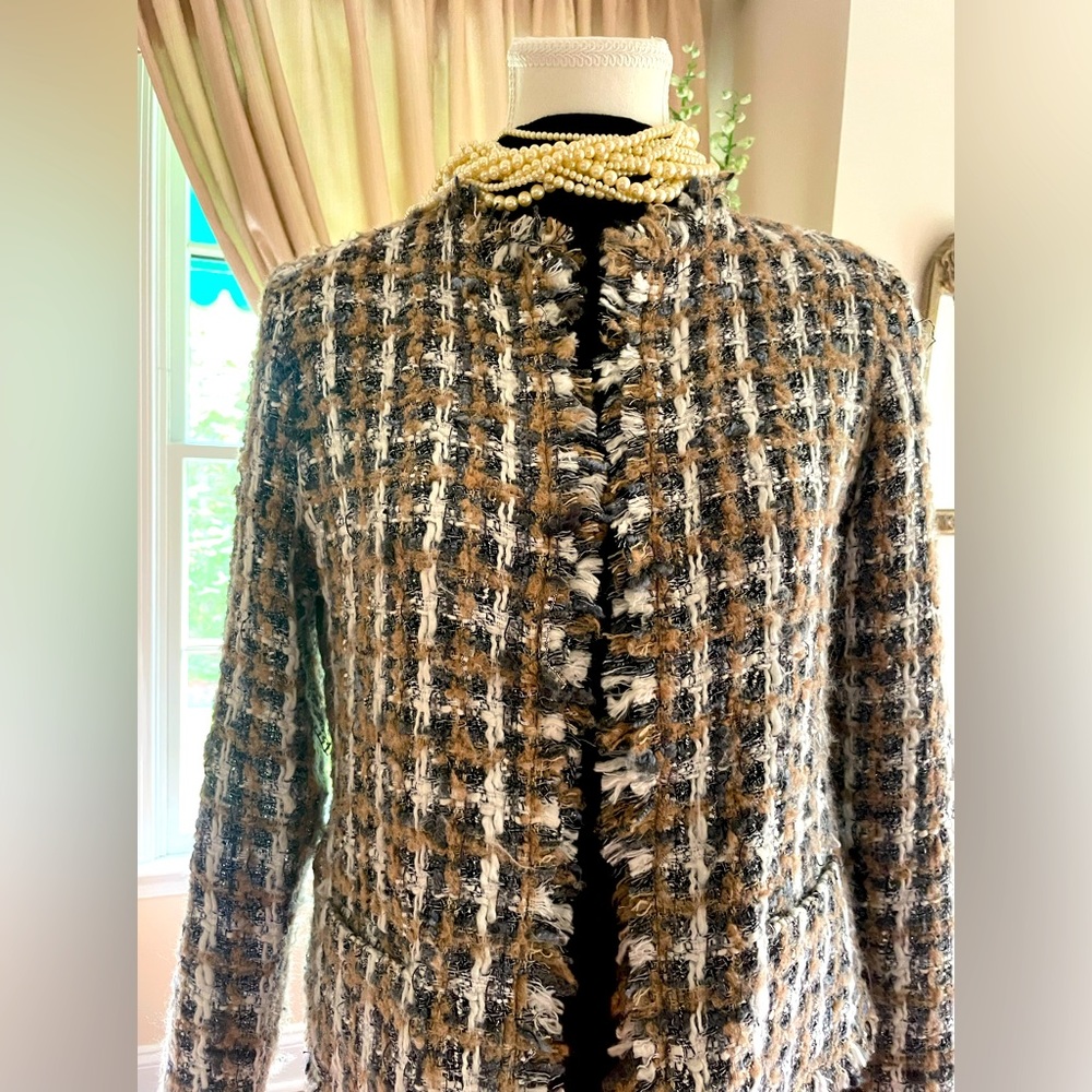 Showstopper🔥 tweed open blazer